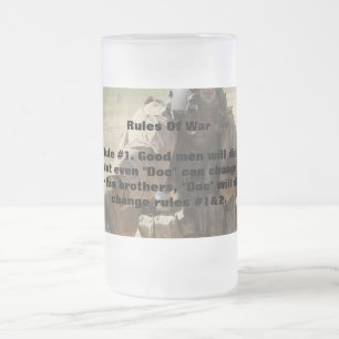 Rules Of War Frosted Glass Mug