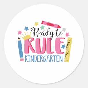Ruling Kindergarten Classic Round Sticker