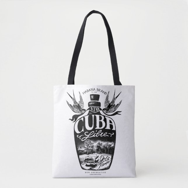 Rum Bottle Tote Bag (Front)