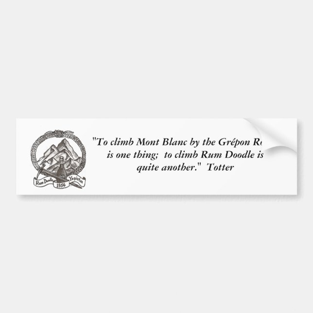 Rum Doodle Bumper Sticker (Front)