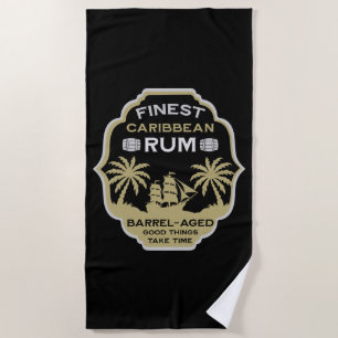 Rum Drinker Gift Beach Towel