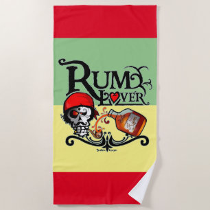 Rum lover beach towel