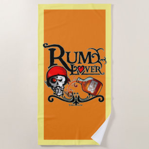 Rum lover beach towel