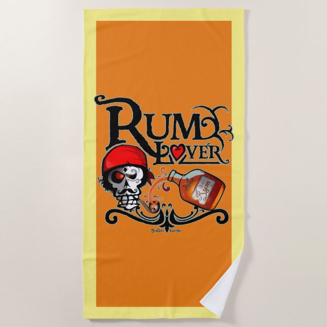 Rum lover beach towel (Front)
