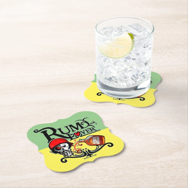 Rum lover paper coaster (Insitu)