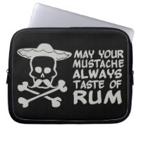 Rum Moustache custom colour laptop sleeve