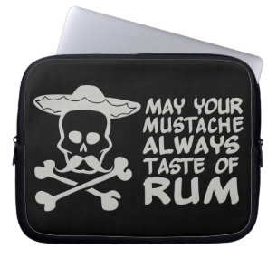 Rum Moustache custom colour laptop sleeve