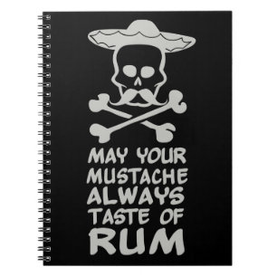 Rum Moustache custom colour notebook