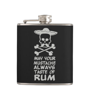 Rum Moustache custom flask