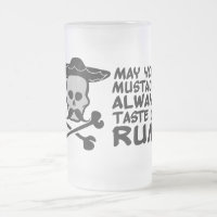 Rum Moustache mug - choose style, colour
