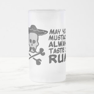Rum Moustache mug - choose style, colour