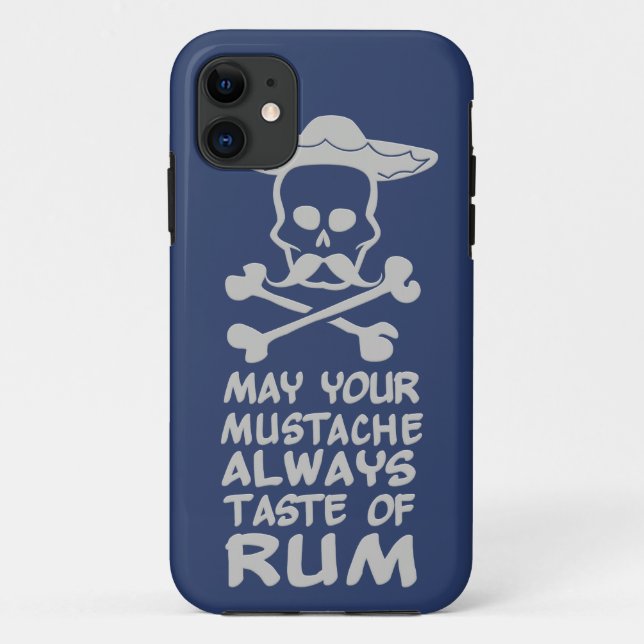 Rum Mustache custom color iPhone case (Back)
