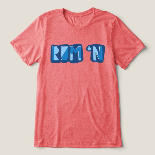Rum 'n, English, Yorkshire Slang Tri-Blend Shirt (Design Front)