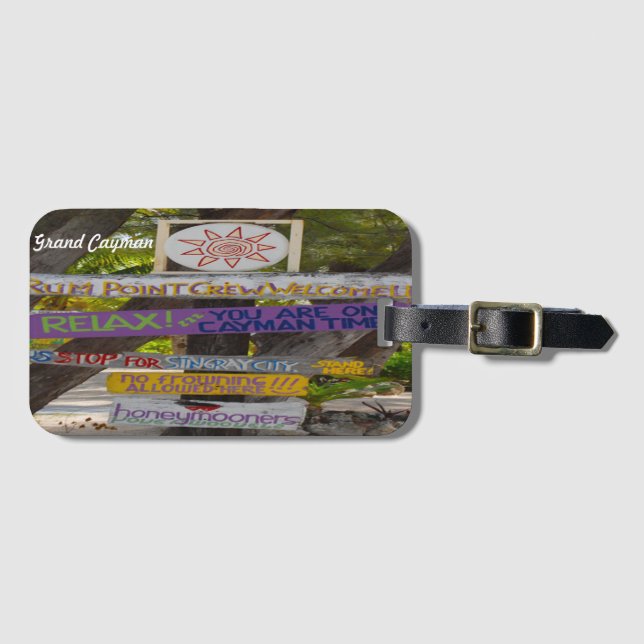 Rum Point Grand Cayman. Luggage Tag (Front Horizontal)