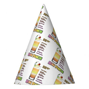 RUM PUNCH Cocktail Recipe Art Party Hat