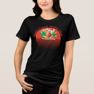 Rum Punch Social Club, red Tri-Blend Shirt