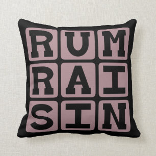Rum Raisin, Ice Cream Flavor Cushion