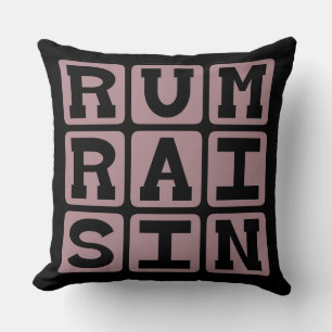 Rum Raisin, Ice Cream Flavour Cushion