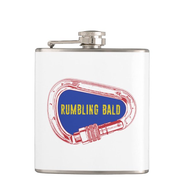 Rumbling Bald Climbing Carabiner Hip Flask (Front)