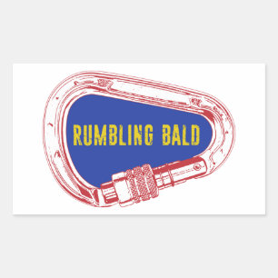 Rumbling Bald Climbing Carabiner Rectangular Sticker