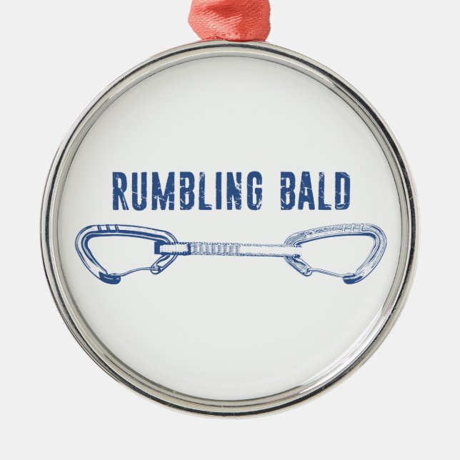 Rumbling Bald Climbing Quickdraw Metal Tree Decoration (Front)