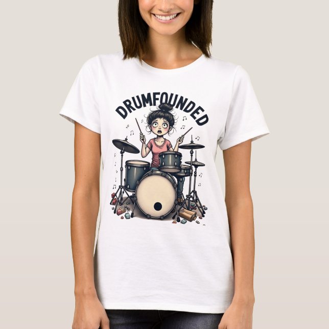 rumfounded | Funny Vintage Mum Drummer Shirt (Front)