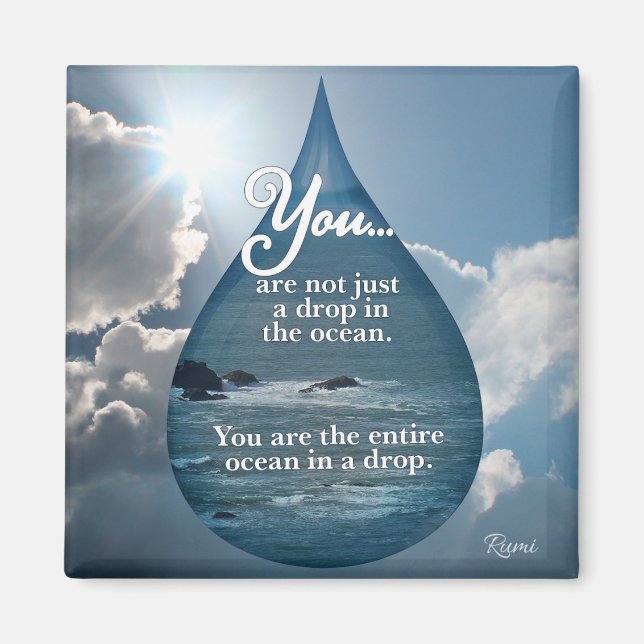 Rumi - A Drop in the Ocean Magnet (Front)