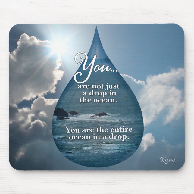 Rumi - A Drop in the Ocean Mousepad (Front)