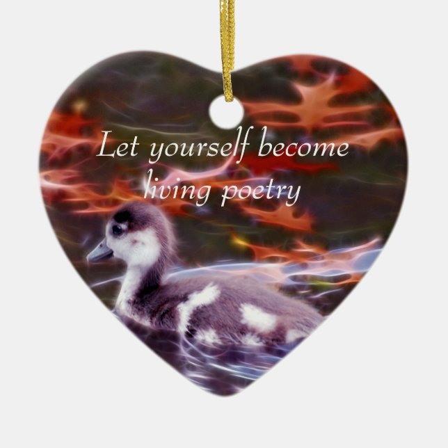 Rumi become living poetry ceramic tree decoration (Front)
