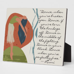 Rumi Dance Quote with Dancer Tabletop Plaque