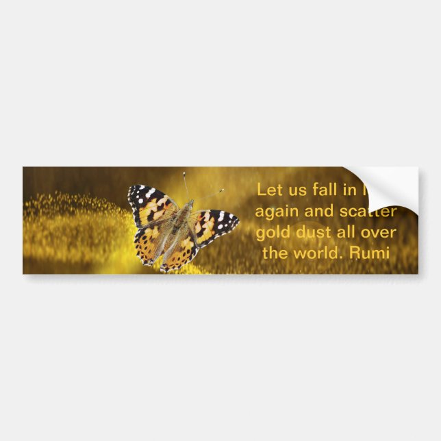 Rumi Fall in love again Bumper Sticker (Front)