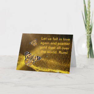 Rumi Fall in love again Card