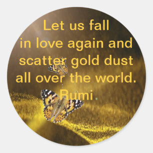 Rumi Fall in love again Classic Round Sticker