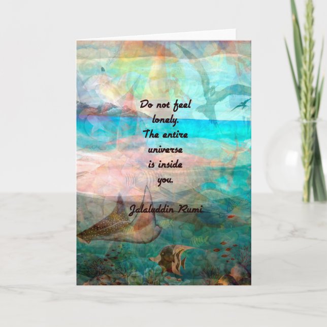 Rumi Inspiration Quote About The Universe Card (Front)