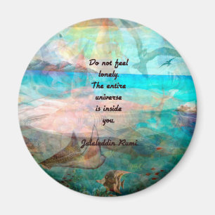 Rumi Inspiration Quote About The Universe Magnet