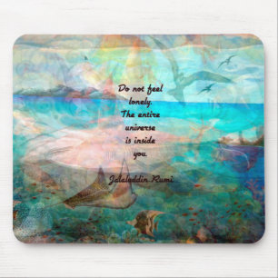 Rumi Inspiration Quote About The Universe Mouse Mat
