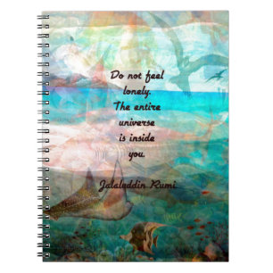 Rumi Inspiration Quote About The Universe Notebook