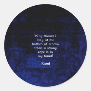 Rumi Inspirational Taking Action Quote Classic Round Sticker