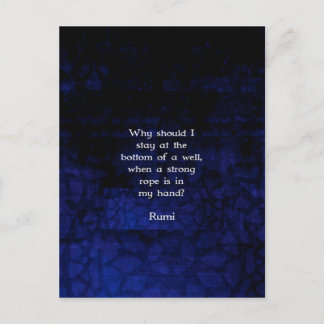 Rumi Inspirational Taking Action Quote Postcard