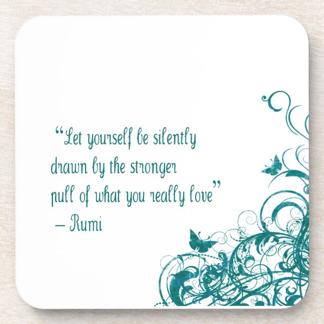 Rumi love quote coaster (Front)