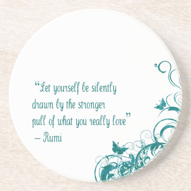 Rumi love quote coaster (Front)