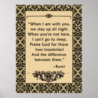 RUMI LOVE Quote on Poster or Print