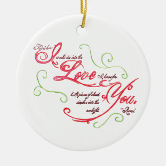 Rumi Love Quote Ornament