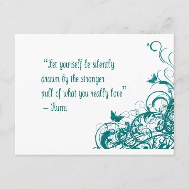 Rumi love quote postcard (Front)