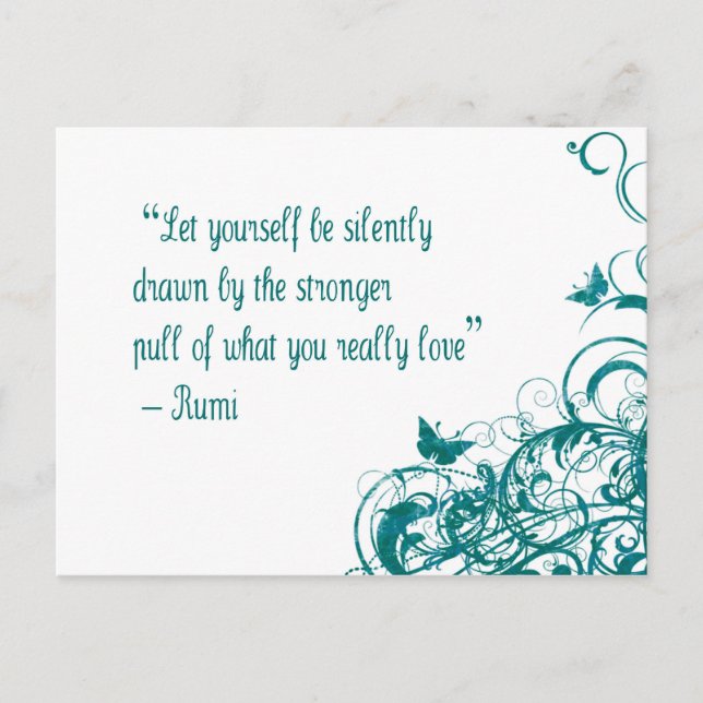 Rumi love quote postcard (Front)