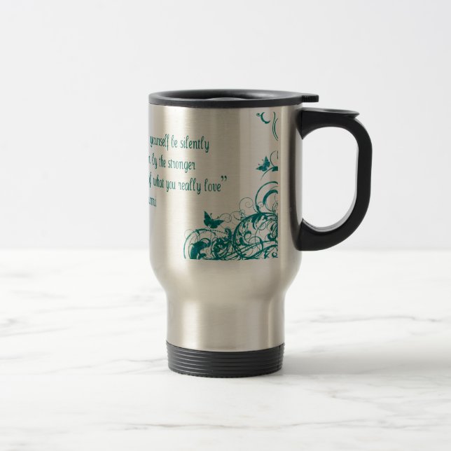 Rumi love quote travel mug (Right)