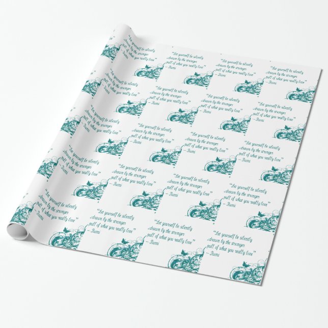Rumi love quote wrapping paper (Unrolled)