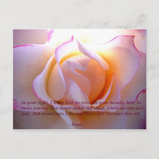 Rumi loverose postcard