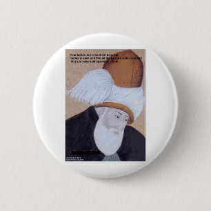 Rumi "Obstacles Of Love" Quote On Gifts Tees Cards 6 Cm Round Badge