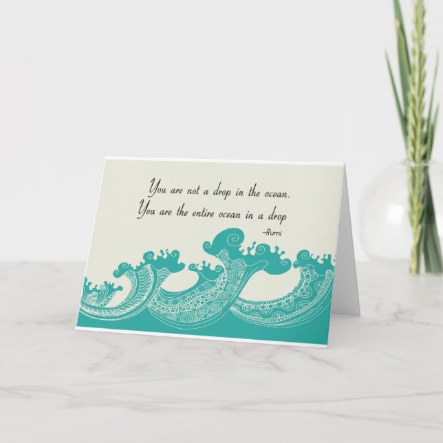 Rumi Ocean quote Card (Front)